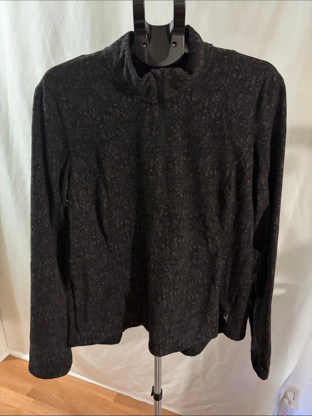 Women's Black Half-Zip Pullover Hoodie